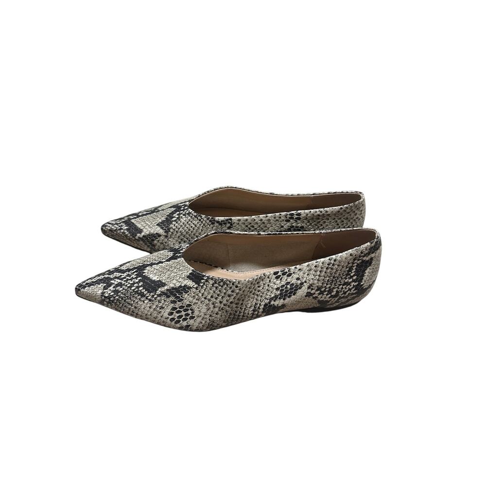 Steve Madden NEW Snake Print Pointed Toe V Cut Flats Sz 6.5 $110 - Picture 4 of 6
